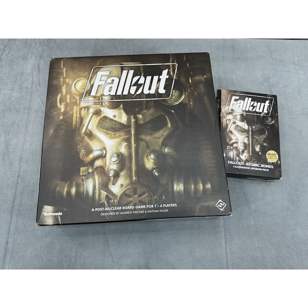 NEW Fallout Board Game With Atomic Bonds Expansion Fantasy Flight PAINTED